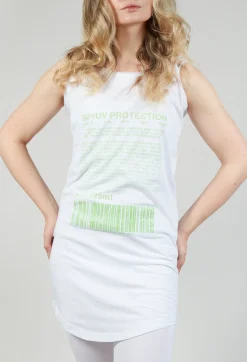 Rundholz Black Label Tops^Jersey Vest Top with Motif in Lime Print