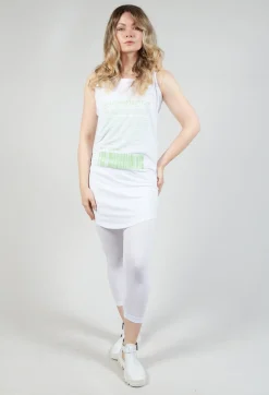Rundholz Black Label Tops^Jersey Vest Top with Motif in Lime Print
