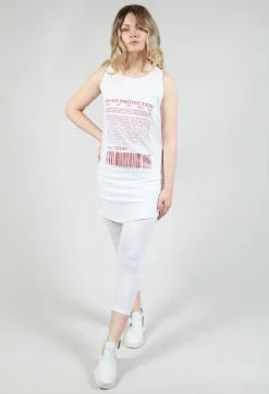 Rundholz Black Label Tops^Jersey Vest Top with Motif in Chili Print