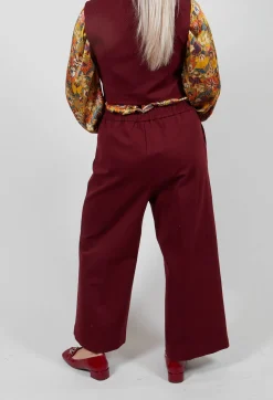 Mei Meij Trousers^Jersey Wide Leg Trousers in Rumba