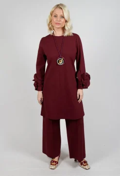 Mei Meij Trousers^Jersey Wide Leg Trousers in Rumba