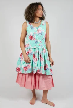 Ewa I Walla Tops^Jill Tunic in Turquoise Flower