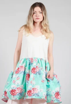 Ewa I Walla Tops^Jill Tunic in Turquoise Flower