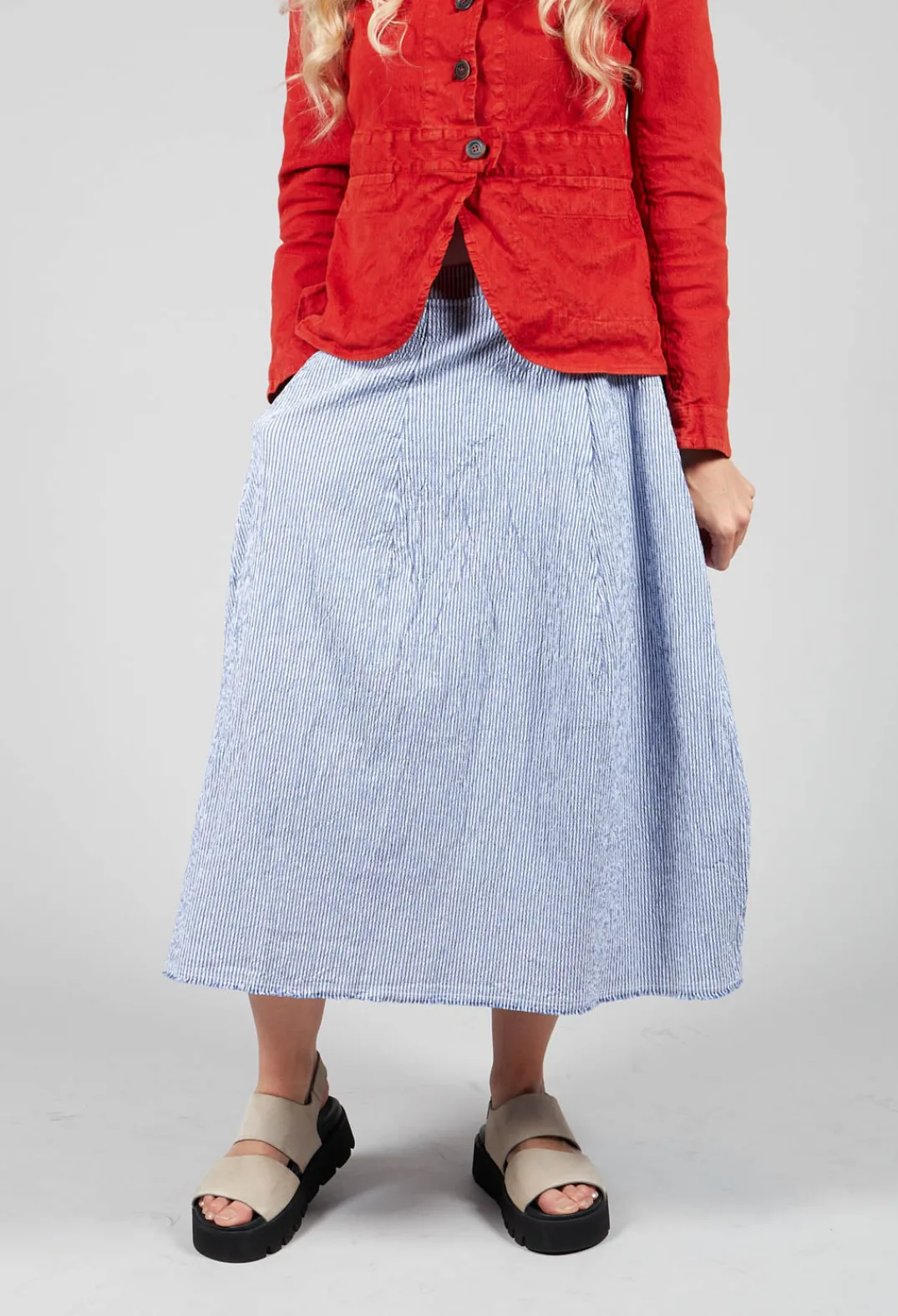 Hannoh Wessel Skirts^Jola Skirt in Blue Stripes