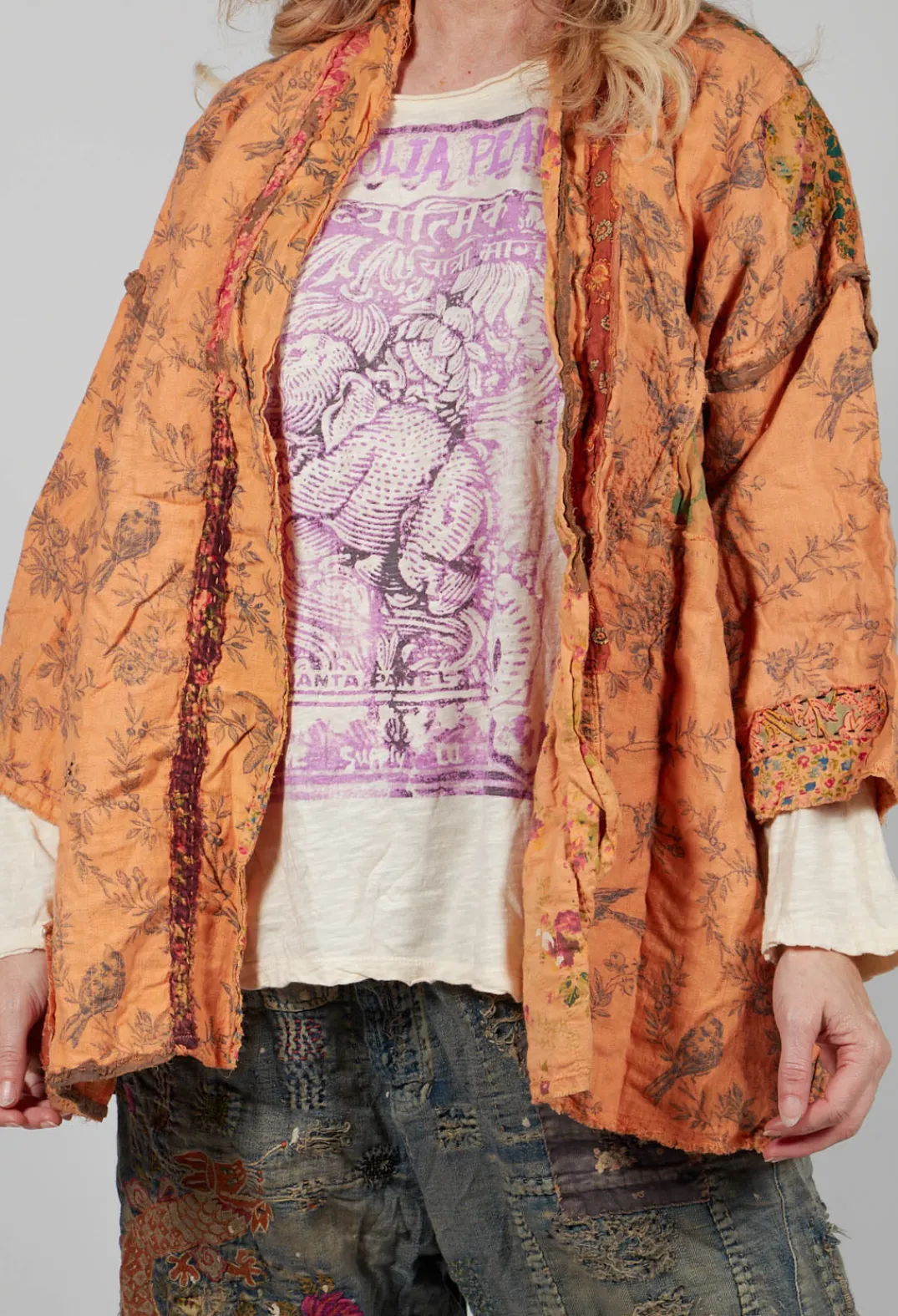Magnolia Pearl Jackets^Julian Floral Kimono in Marmalade