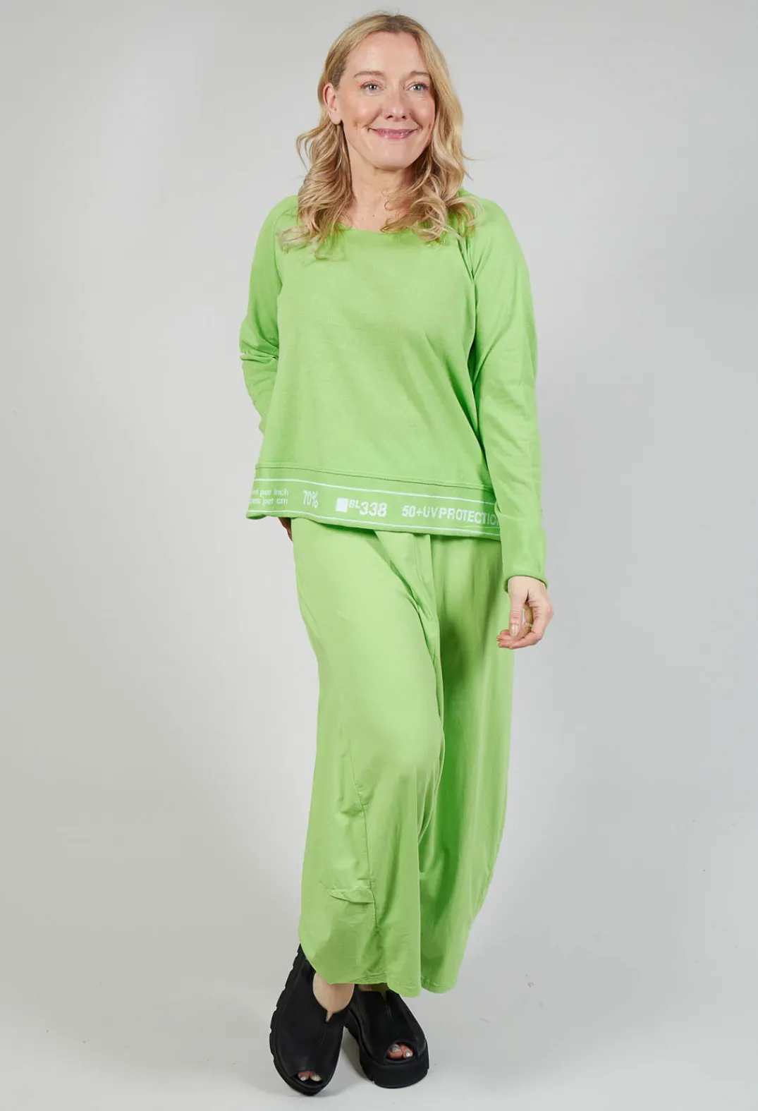 Rundholz Black Label Jumpers^Jumper with Hemline Lettering in Lime Jacquard