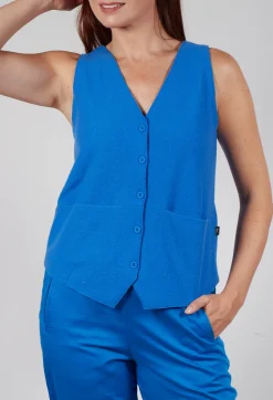 Elemente Clemente Tops^Junai Vest in Cobalt