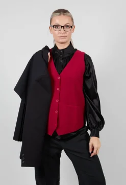 Elemente Clemente Tops^Junai Vest in Scarlet