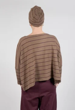 Mama B Hats^Kaki Hat in Uva Stripe