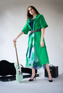 Xenia Design Coats^Kama Trench in Bright Green