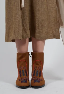 Meher Kakalia Boots^Kandy Wedge in Suede Spice