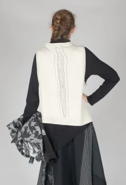 Moyuru Jumpers^Knit Sleeveless Jumper in Beige