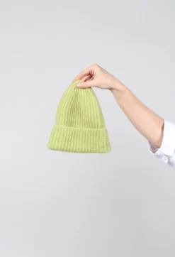 Isabel Benenato Hats^Knitted Beanie Hat in Green