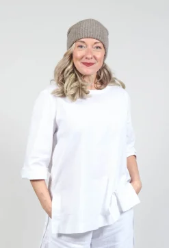 Isabel Benenato Hats^Knitted Beanie Hat in Taupe