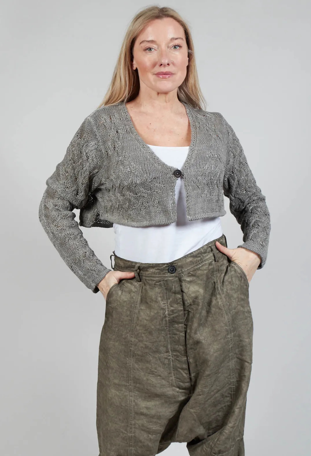 Rundholz Mainline Cardigans^Knitted Cardigan in Hay Cloud