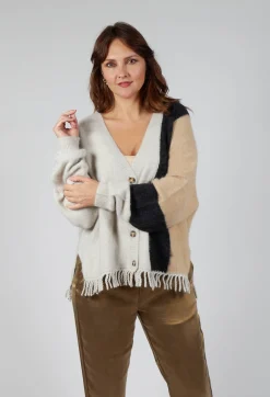 Mes Demoiselles Cardigans^Knitted Fowler Cardigan in Greige