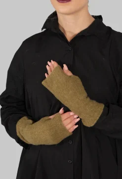 Jayko Gloves^Knitted Mittens in Bronze