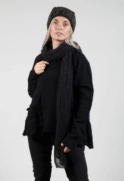 Rundholz Black Label Scarves^Knitted Scarf in Black