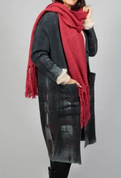 Niù Scarves^Knitted Scarf in Red