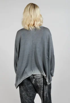 Moyuru Jumpers^Knitted Slouch Jumper in Grey