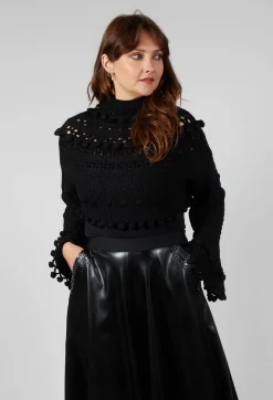 Mes Demoiselles Jumpers^Knitted Snape Jumper in Black