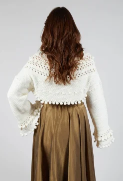 Mes Demoiselles Jumpers^Knitted Snape Jumper in Ivory