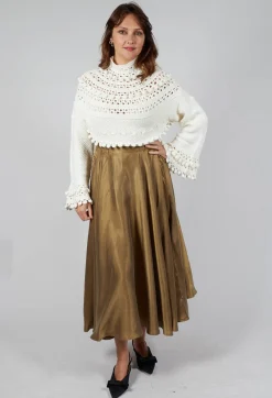 Mes Demoiselles Jumpers^Knitted Snape Jumper in Ivory