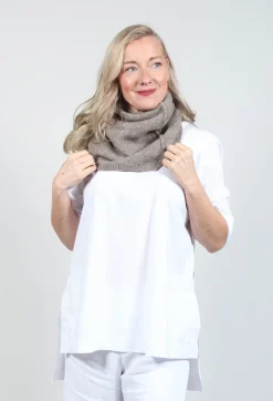 Isabel Benenato Scarves^Knitted Snood in Taupe