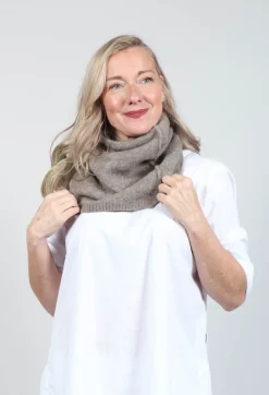 Isabel Benenato Scarves^Knitted Snood in Taupe