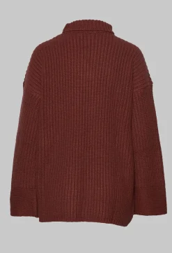 Maliparmi Jumpers^Knitted Sweater in Cuoio Cuir