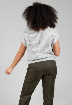 Sarah Pacini Knitwear|Jumpers^Knitted Sweater Vest in Light Grey