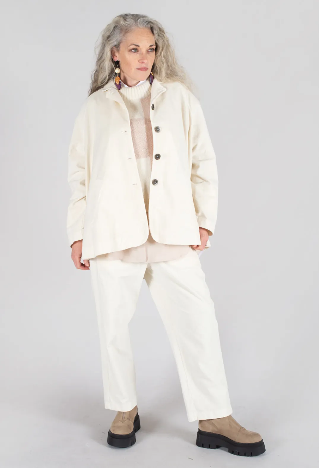 Collectors Club Jumpers^Knitted Vest Checked Jaquard in Beige