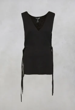 Crea Concept Jackets^Knitted Waistcoat in Black