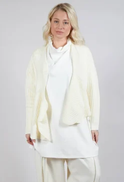Moyuru Cardigans^Knitted Wave Cardigan in Cream