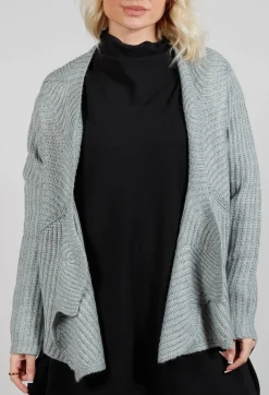 Moyuru Cardigans^Knitted Wave Cardigan in Grey