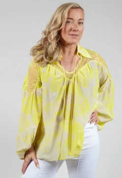 Beatrice B Shirts & Blouses^Lace Blouse in Lion Cream