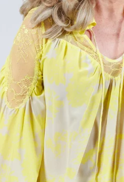 Beatrice B Shirts & Blouses^Lace Blouse in Lion Cream
