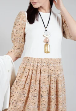 Sfizio Dresses^Lace Dress in Sabbia