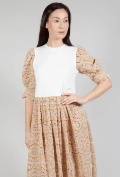Sfizio Dresses^Lace Dress in Sabbia