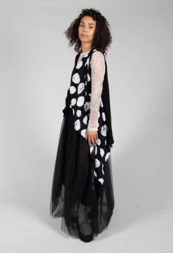 Sanctamuerte Tops^Lace Long Sleeve T-Shirt in Pizzo Panna