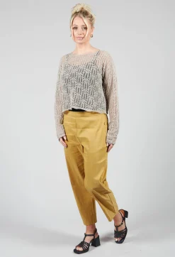 Sarah Pacini Jumpers^Lace Round-Neck Jumper in Mastic
