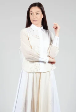 Sfizio Tops^Lace Shirt in Vanilla Ice