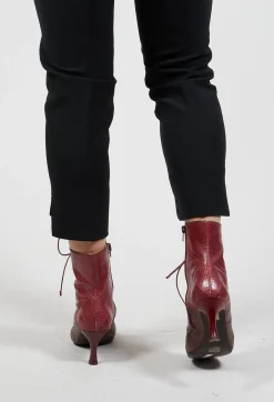Maliparmi Heels|Boots^Lace Up Ankle Boot Heels in Marrone / Fuxia