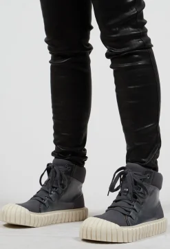 Rundholz Dip Boots^Lace Up Boots in Coal