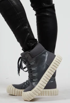 Rundholz Dip Boots^Lace Up Boots in Coal