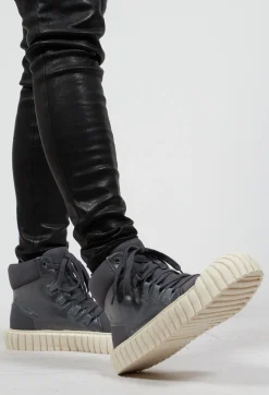 Rundholz Dip Boots^Lace Up Boots in Coal