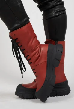 Lofina Boots^Lace Up Boots In Gasoline Cuoio Inglese