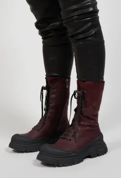 Lofina Boots^Lace Up Boots In Gasoline Lagrain