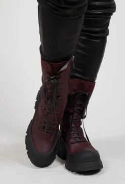 Lofina Boots^Lace Up Boots In Gasoline Lagrain