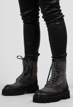 Rundholz Black Label Boots^Lace Up Boots in Rock